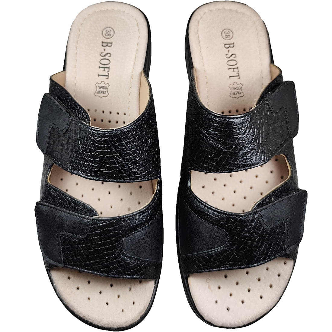 Γυναικείες Ανατομικές Παντόφλες B-Soft 09137 Μαύρο